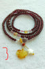 Wholesale prices 3.7-3.8mm Four circles 100% Natural Garnet Beeswax Crystal Beads Bracelet