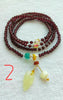 Wholesale prices 3.7-3.8mm Four circles 100% Natural Garnet Beeswax Crystal Beads Bracelet