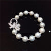 pearl near round 10-11mm bracelet   beads nature