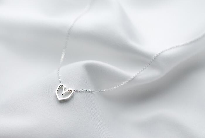 gIFT Fashion Women's 100% Real. 925 Sterling Silver Jewelry Open Heart Love Pendants Necklace 9MM charms GTLX1393