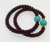 garnet round red and amazonite round 12mm bracelet 7.5inch   beads nature handcraft