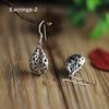 genuine 925 sterling silver ear jewelry vintage hollow pattern handmade plant charms boho geometric drop earrings for women