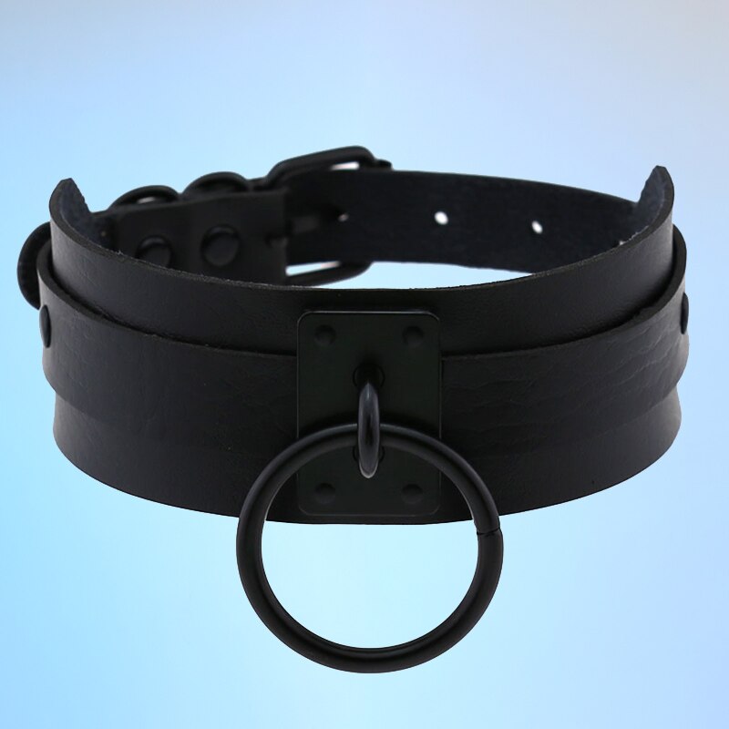 gothic Collar Fetish Pu Leather Female Sex Slave Collar Necklace Bondage Restraints Choker Punk Night Club Sexy for Woman
