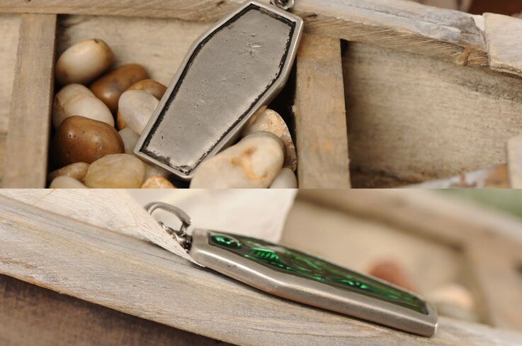 green Gothic Bed Coffinkull Ancient CUTE-colorkel seton necklaceweater chain punk rock cool jewelry