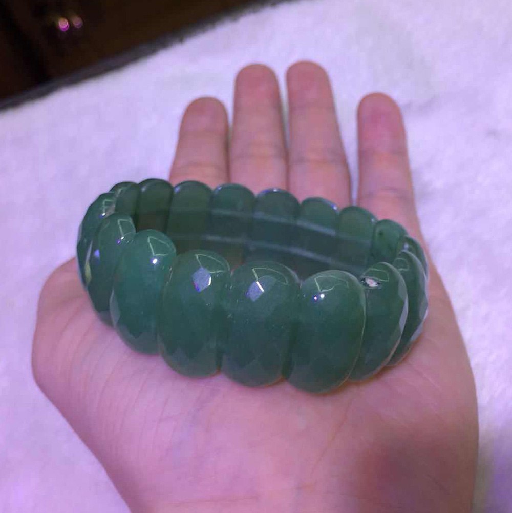 green aventurine jade stone beads bracelet natural gemstone bangle charming bracelet for woman for gift   !