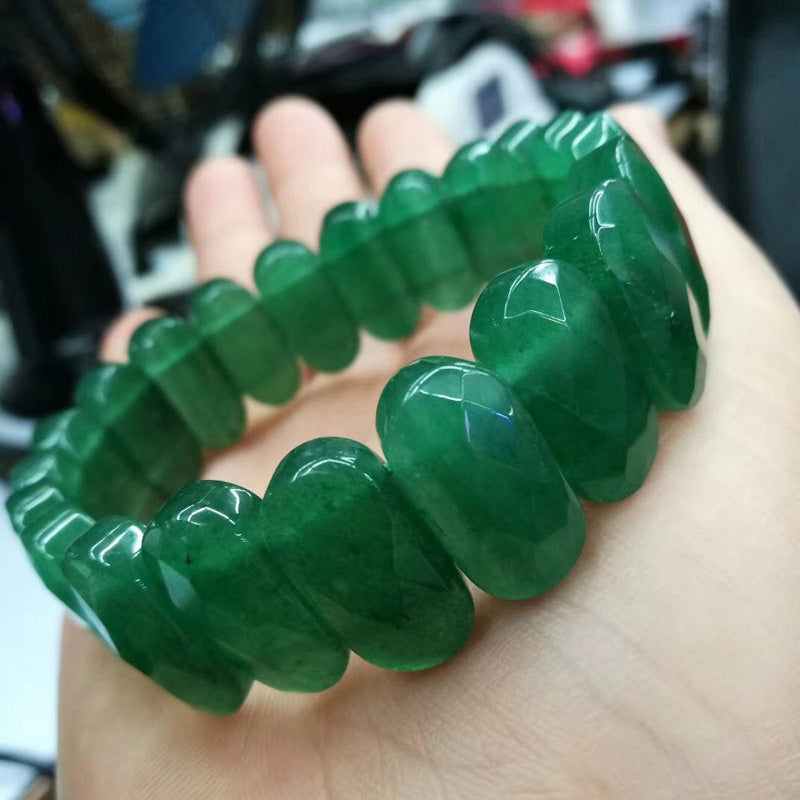 green aventurine jade stone beads bracelet natural gemstone bracelet DIY jewelry bracelet for woman for gift   !