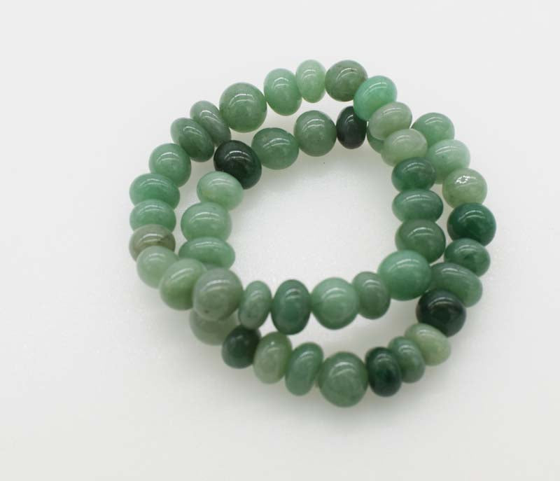green jade baroque 10-13mm bracelet 7.5inch   beads nature