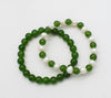 green jade round pearl white 7-8mm bracelet 7.5inch   beads nature