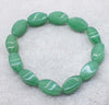 green jade wave 8*16mm bracelet 7.5inch   beads nature FPPJ