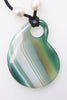 green veins agate 18inch pendant 40*60mm pearl necklace   beads nature