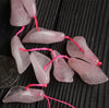 grern jade/pink quartz/tigereye carved flower 18*38mm 15 for DIY jewelry making loose beads   beads nature