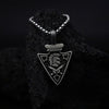halloween gift retro Spartan helmet pendant necklace men's spear hip-hop men's sweater chain halloween jewelry