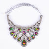 handmade 10 colors optional Statement Glass Crystal choker Necklaces of Women Colorful Bib Collar necklace Jewelry for women