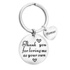 heart pendant keychain love you forever engraved gift keyring handmade gift