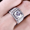 925 Sterling silver  Crystal Rings for men designer party wedding Accessories Jewelry birthday gifts