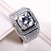 925 Sterling silver  Crystal Rings for men designer party wedding Accessories Jewelry birthday gifts