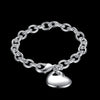 Beautiful Heart Pendant 925 sterling silver Bracelet for woman fine  noble jewelry Wedding party gifts
