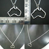 hollow Outline Australia National urban geography Map Necklace - Sydney, Melbourne, Perth, Brisbane, Tasmania Geek jewelry