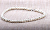 White Faux Pearl Beads Necklace 42cm Elegant Imitation Pearl Choker Necklace Summer Spring Women Party Jewelry