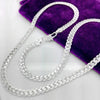 925 Sterling Silver 5mm Fine Sideways Necklace 20Inch 50cm Chain For Woman Men  Wedding Engagement Jewelry