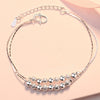 925 Sterling Silver fine lovely beads chain bracelets for women lady cute jewelry wedding party Christmas gifts