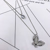 sell  Classic Crystal Butterfly Tassel Long Necklace Women Bijoux Jewelry Necklaces & Pendants Gift