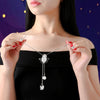 sell  Classic Crystal Butterfly Tassel Long Necklace Women Bijoux Jewelry Necklaces & Pendants Gift