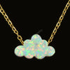 hotCreative Simple Dark Blue OP05 7.3x12mm cloud shape opal pendent necklace for Women gift
