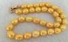 huge11-13mm south sea baroque gold pearl necklace