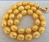 huge11-13mm south sea baroque gold pearl necklace