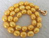 huge11-13mm south sea baroque gold pearl necklace