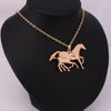 hzew cute running two horse penadant necklace Mother and her child horse necklaces