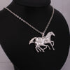 hzew cute running two horse penadant necklace Mother and her child horse necklaces
