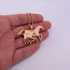 hzew cute running two horse penadant necklace Mother and her child horse necklaces