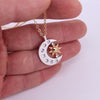 hzew Pair Of Celestial  gold Sun And silver color Moon Necklaces Friends Gift For Friend  men women