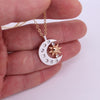 hzew Pair Of Celestial  gold Sun And silver color Moon Necklaces Friends Gift For Friend  men women