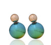 imitation pearl earrings fashion trendy coated printed double created simulated pearl ear stud earrings for women