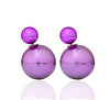 imitation pearl earrings fashion trendy coated printed double created simulated pearl ear stud earrings for women