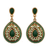 indian jewelry Trendy Crystal Statement Earrings Wedding Drop Earrings Women Party Hanging Earrings Jewelry Wholesale