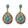 indian jewelry Trendy Crystal Statement Earrings Wedding Drop Earrings Women Party Hanging Earrings Jewelry Wholesale