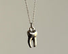 indie streetwear Silver Color Tooth Pendant Necklace Fairy Necklace for Girls Women wicca punk men's necklace grunge accessories