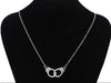 initial e-girl punk letter freedom small handcuffs inecklaces for women short chain handcuff collares collier femme jewelry