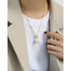 ins2021 925 sterling silver necklace Baroque freshwater pearl pendant necklace women's temperament silver chain ornaments