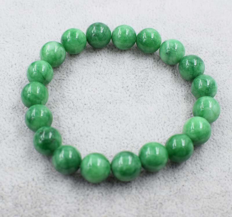 jade and lapis lazuli round 10mm green/orange/blue/colors bracelet 7.5inch   beads nature