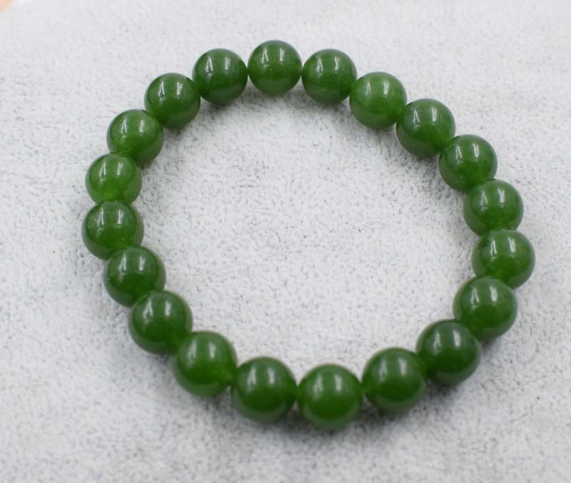 jade and lapis lazuli round 10mm green/orange/blue/colors bracelet 7.5inch   beads nature