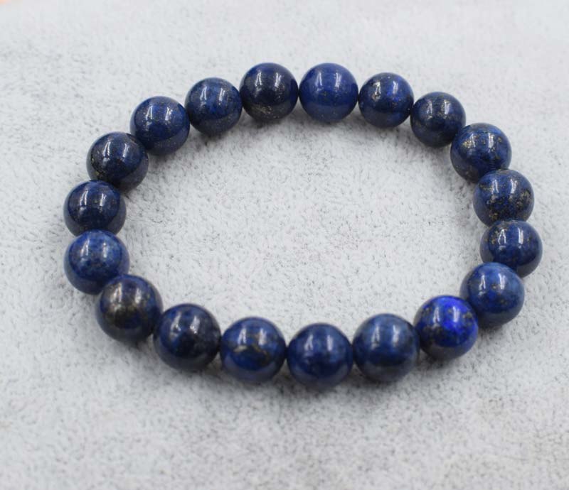 jade and lapis lazuli round 10mm green/orange/blue/colors bracelet 7.5inch   beads nature