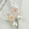 jewelry, long, water drops, natural, simple, sweet cherry blossom pearl earrings, ladies earrings, accessories.