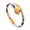 kirykle 2022 women bracelet Snake-print leather rope bracelet for women  metal snake bracelet  Fine Jewelry Gift