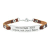kirykle  Inspirational Gifts For Women and man Saying stamped "life is about creating yourself" leather inspirational bracelet