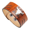 kirykle Vintage Retro Rivet Punk Cool Hip Hop Accessorie Leather Skull Skeleton Biker Bracelet Mens Jewelry